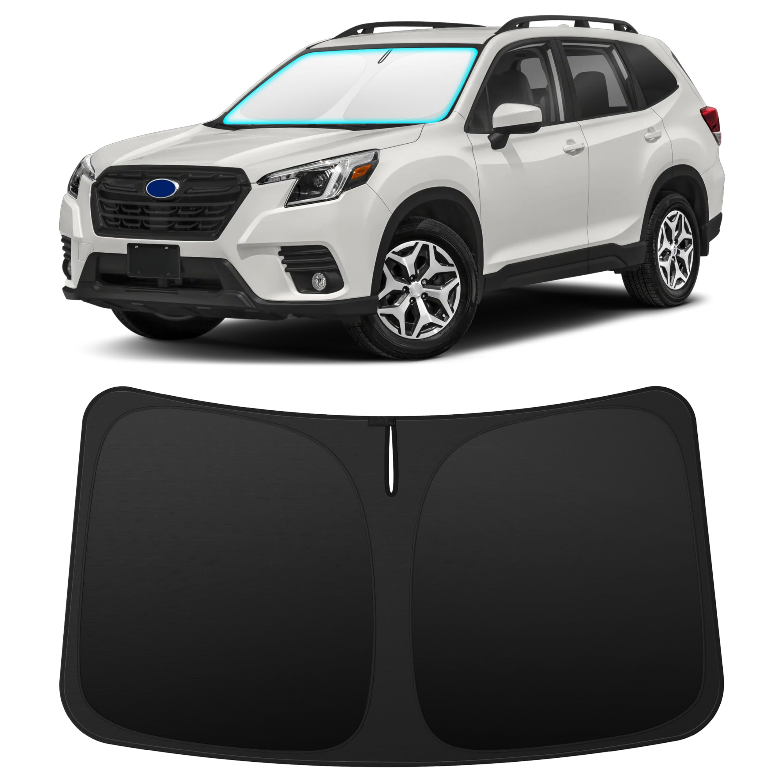 INSAUTO Custom Fit Windshield Sun Shade Accessories for Subaru Forester 2019-2026, Foldable Front Window Sunshade, UV & Heat Reflector, Keeps Interior Cool, Includes Storage Bag