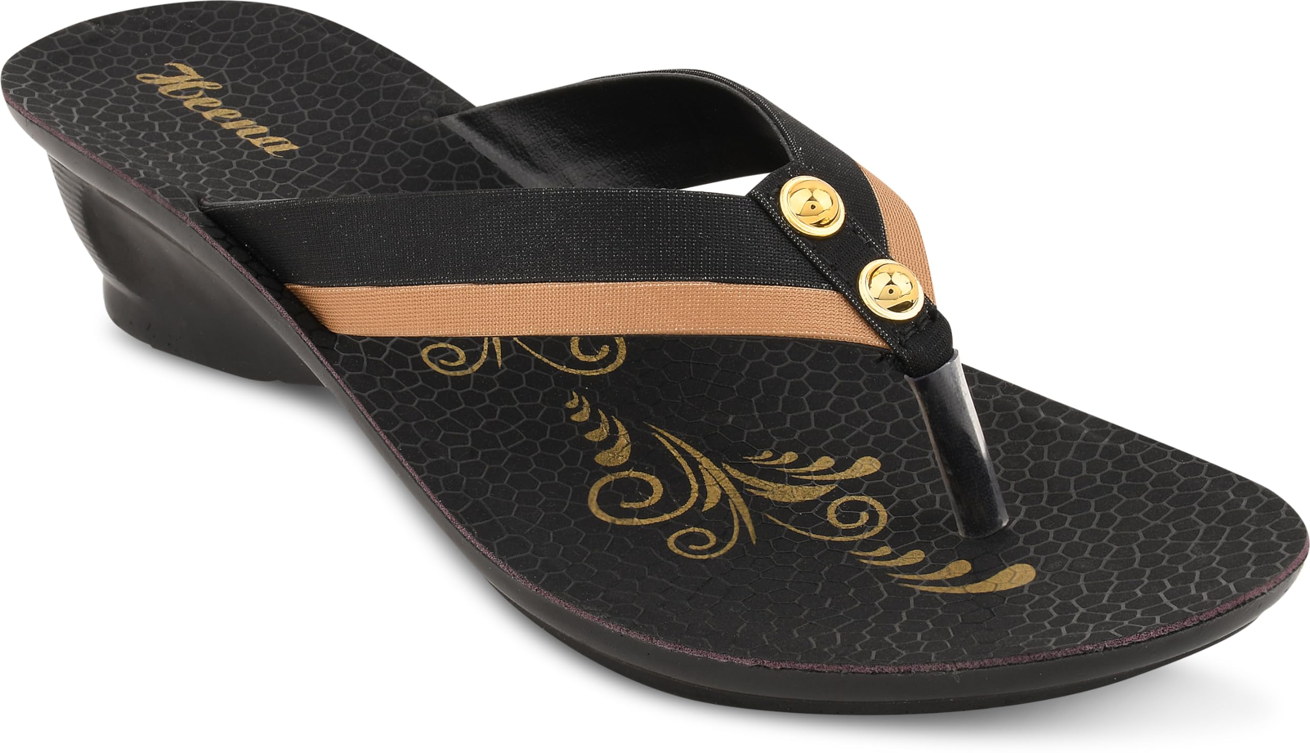 Heenaplus Womens Solid Flip-Flop, Ladies Slippers, Casual Wear ,Daily Use, Comfortable (Size-8,Black) (B0CKJ2DDNH) Amazon Price History, Amazon Price Tracker