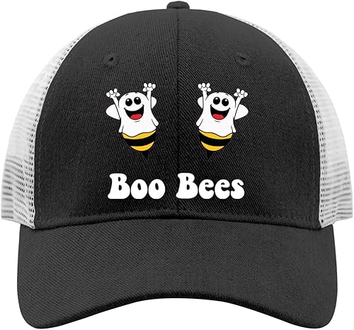 Gorras de béisbol Helloween Black Snapback Sombreros para hombre, gorras de camionero Snapback Boo Bees Gorra de camionero de moda