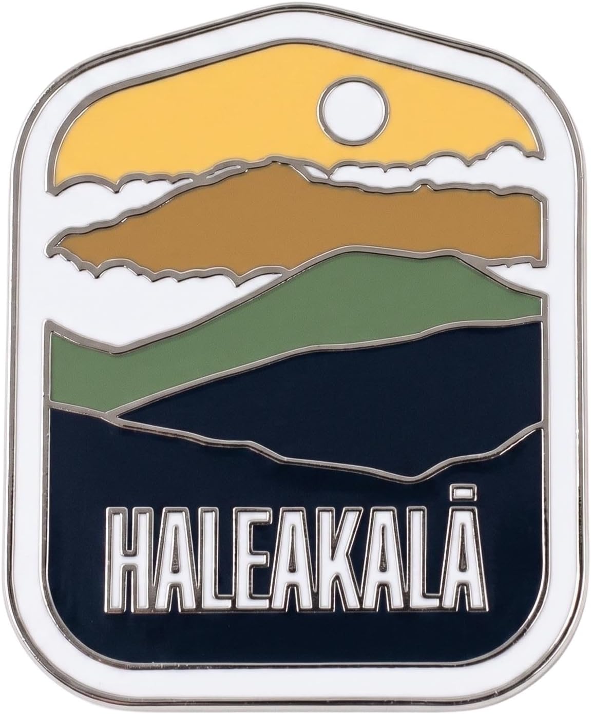 Vagabond Heart Haleakala Pin - Hard Enamel Lapel Badge Hawaii NPS Souvenir - Metal Travel Haleakala National Park Pin for Backpack Jacket Hat - Collectible for Travelers Men Women - 1.25" Inch Rubber Clutch Back