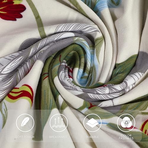 Miniatura 7 de SearchI Fundas de banco de comedor, elásticas, estampadas, superajustadas, extraíbles y lavables, de elastano, para comedor, boda, hotel, fiesta