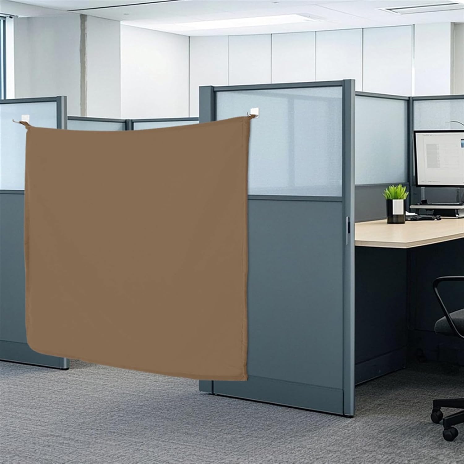 SK Studio Office Cubicle Curtain, Privacy Curtains for Room Divider Portable Blackout Privacy Door Partition, Green, 48x60 Inch