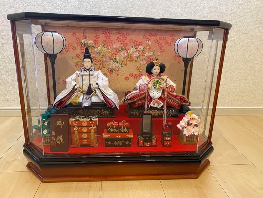 お雛様　親王飾り　ケース入り　福仙　ひな祭り　初節句 楓 親王ケース飾り w43045 – 福仙