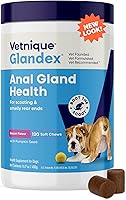 Vista 1 de Vetnique Glandex - Golosinas masticables suaves para glándulas anales con calabaza para perros, enzimas digestivas, suplemento de fibra