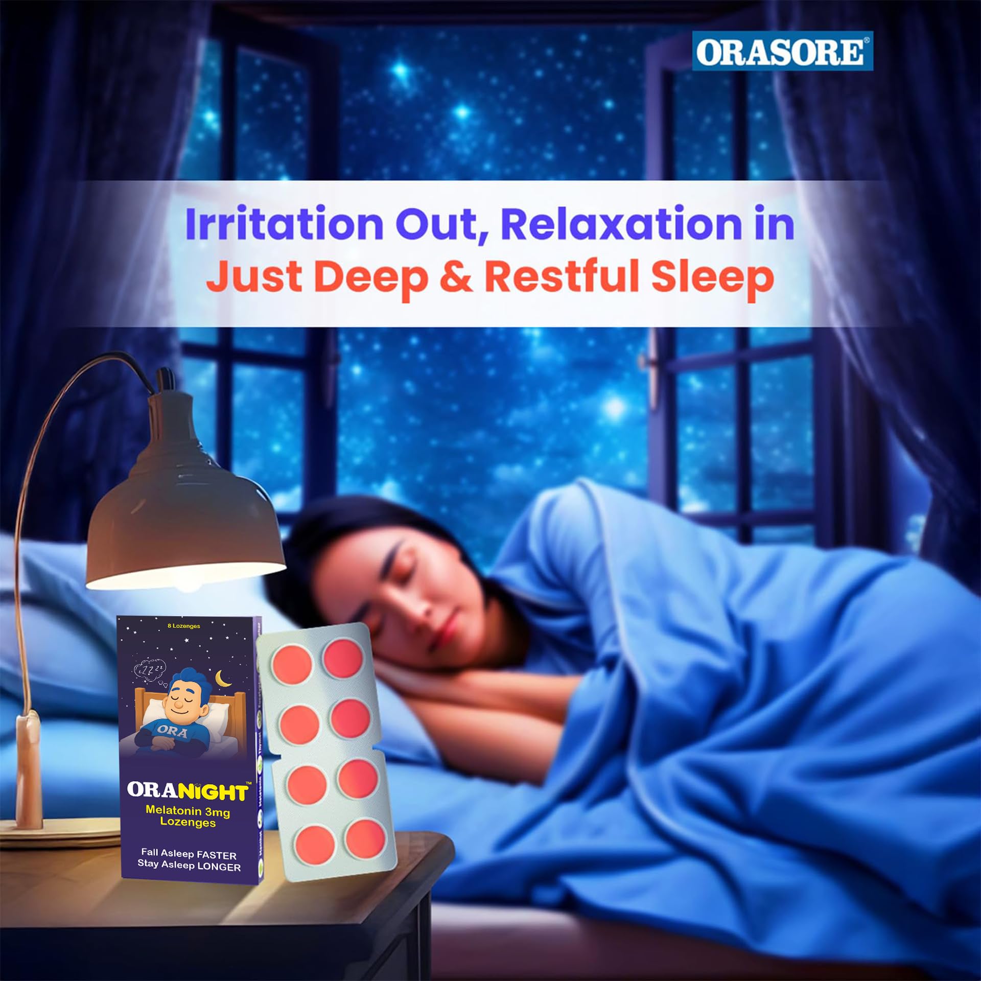 OraNight Lozenges with Melatonin 3mg, Eucalyptus & Menthol | Promotes Relaxation & Sleep | Fast Relief from Throat Irritation & Cough | Natural | Strawberry Flavor (Pack of 5) 3