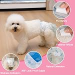 Jollywoods Female Dog Diapers 48 Count, Disposable Safe Diapers with Wetness Indicator, Super Absorbent Leakproof, Puppies, Females in Heat, Excitable Urination, Urinary Incontinence Protection L