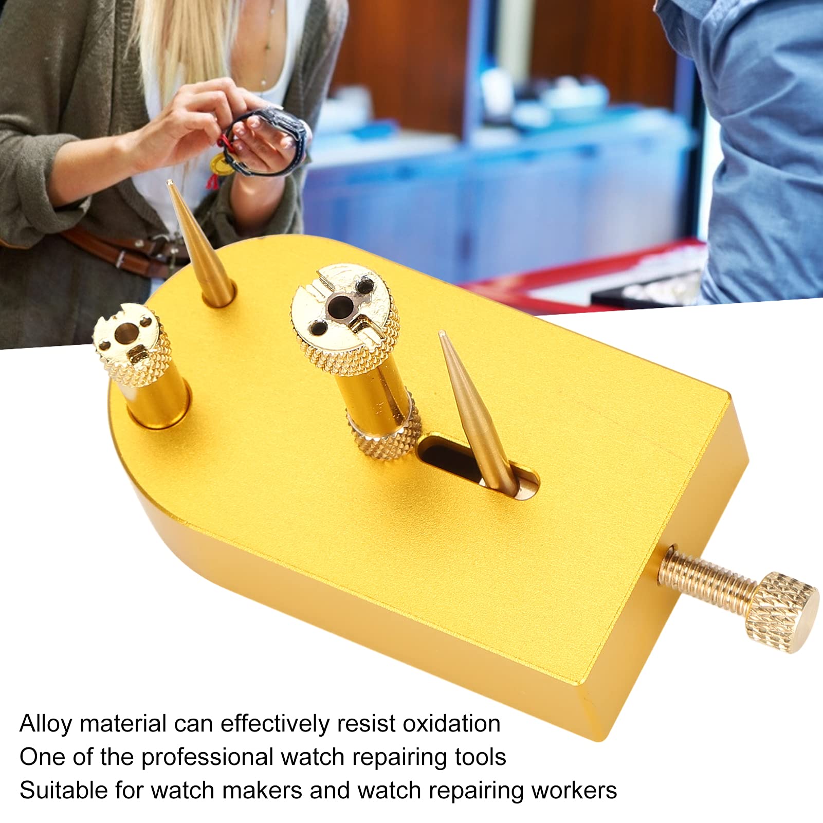 Watch Movement Balance Wheel Hairspring Support Stand, Alloy Small Size Watch Balance Watch Repair Stand,Professional Watch Repairing Tool for Watchmamaker