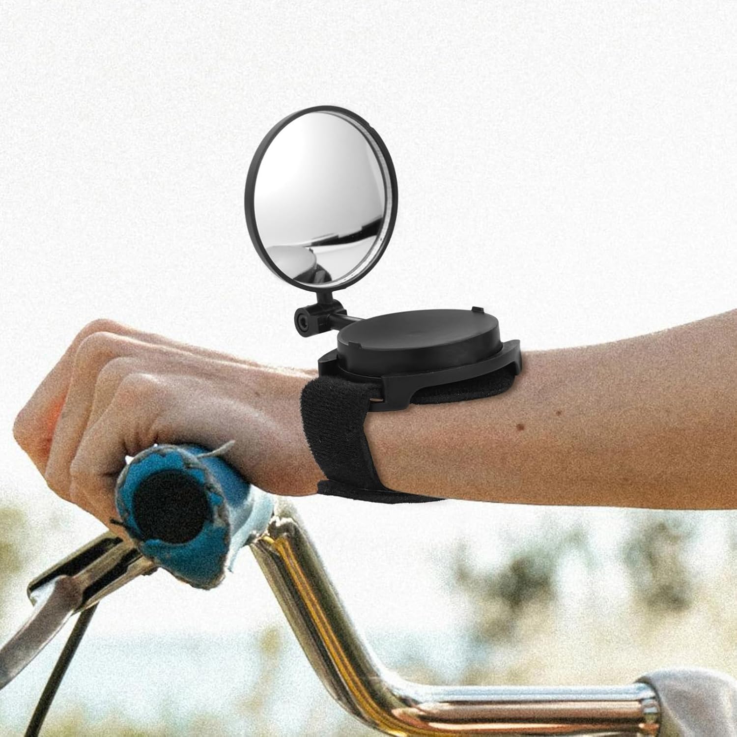 POPETPOP Cycling Wristband Mirror Rotatable Bike Rear View Mirror for Comfortable Riding Lightweight Durable Accessory for Mountain Bikes and More