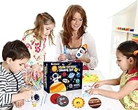 Vista 5 de CiyvoLyeen Kit de costura espacial para niños, sistema solar, actividades de bricolaje para niños, suministros de manualidades de fieltro para 7, 8