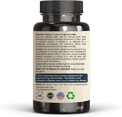 Miniatura 8 de Tongkat Ali Fadogia Agrestis - 1200 mg, mejorado con suplemento de refuerzo de óxido nítrico, Longjack Tongkat Ali para hombres, *Hecho y probado en