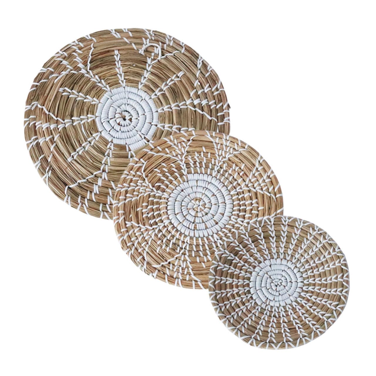 Panier mural tressé Alipis lot de 3 pièces pour décoration de maison