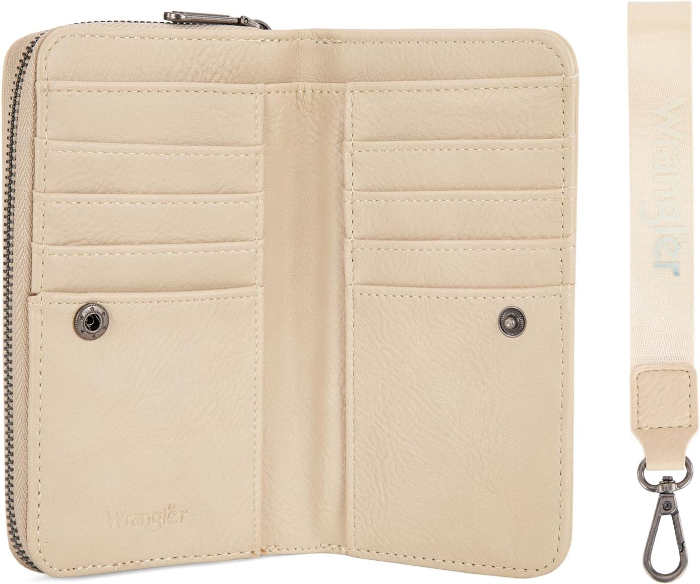 Montana West Wrangler Large Capacity Wallets Women with Wristlet and Metal Smooth Zipper - Image 5