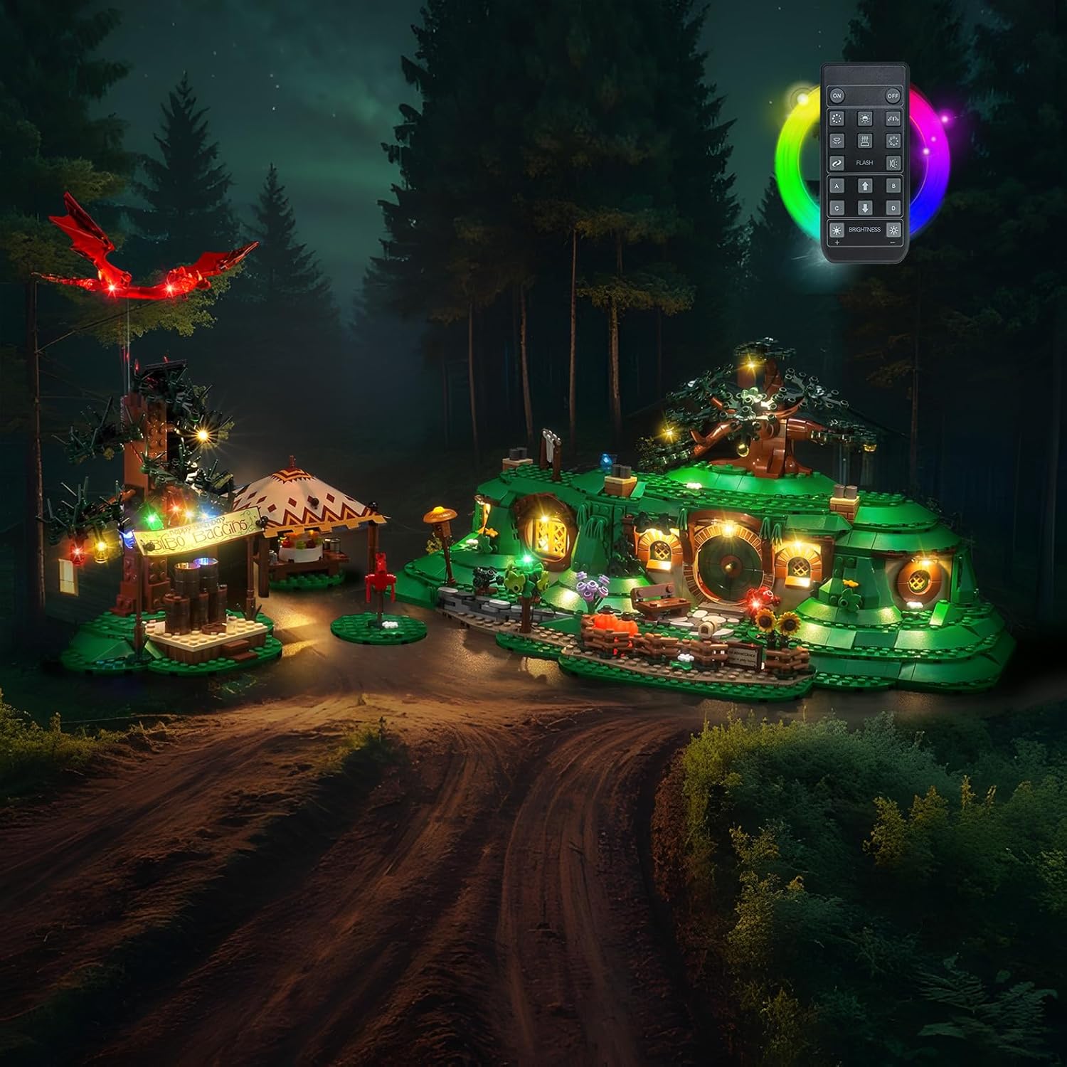 BrickBling LED Light Compatible with Lego 10354 The Shire- Not Come with Model (RC Version Light)