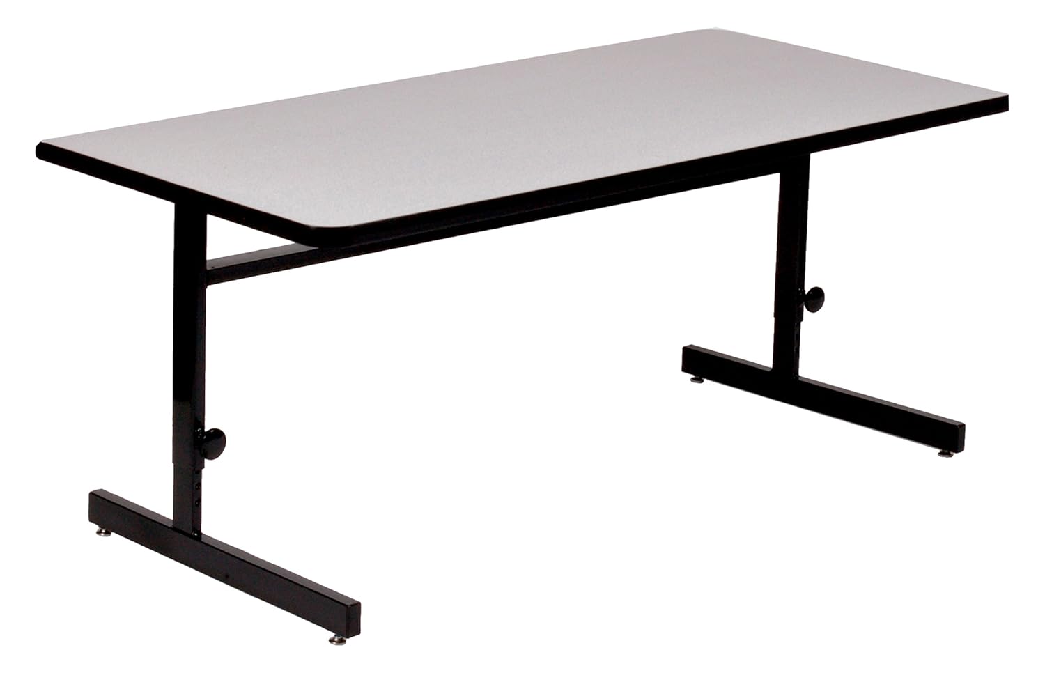 Correll 24"x36" Adjustable Height Training & Computer Tables, Gray Granite High Pressure Laminate, Computer Work Station (CSA2436-15)