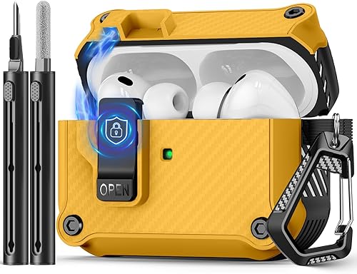 Miniatura 27 de Compatible con AirPods de 4ª generación, Funda Magnética con Bloqueo Automático, Soporte para Teléfono y Kit de Limpieza, Compatible con Funda