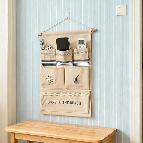 Miniatura 7 de Wall Hanging Bag, Over The Door Storage Bag with Pockets, Wall Mounted Storage Organizer, Hanging Shelves for Playroom Pantry