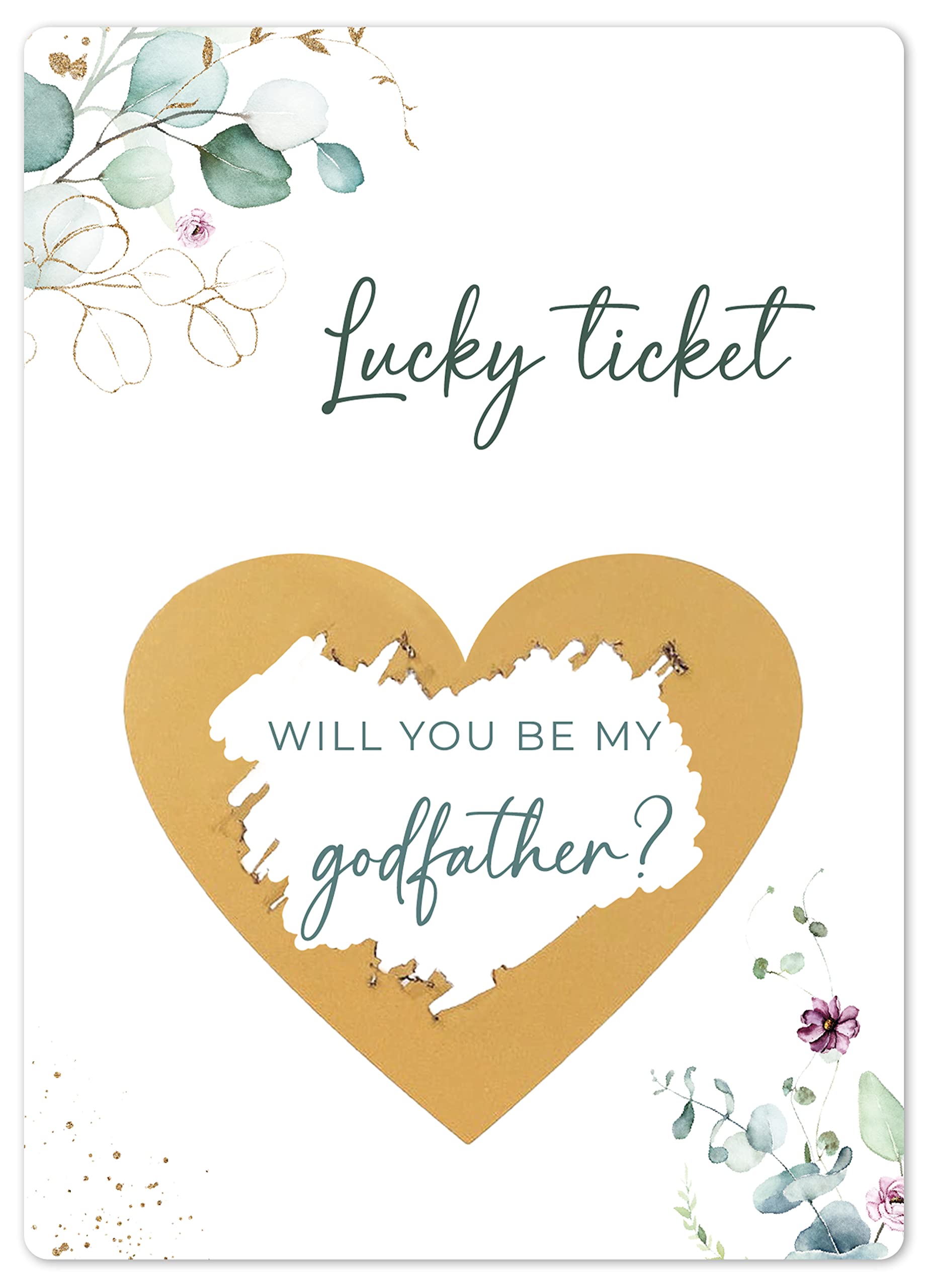 Joli Coon Will you be my godfather scratch card - Godfather proposal scratch card