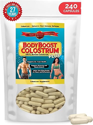 Vista 13 de BodyBoost Cápsulas de calostro, polvo de calostro 100% bovino, suplemento de refuerzo inmunológico con inmunoglobulina y lactoferrina, súper
