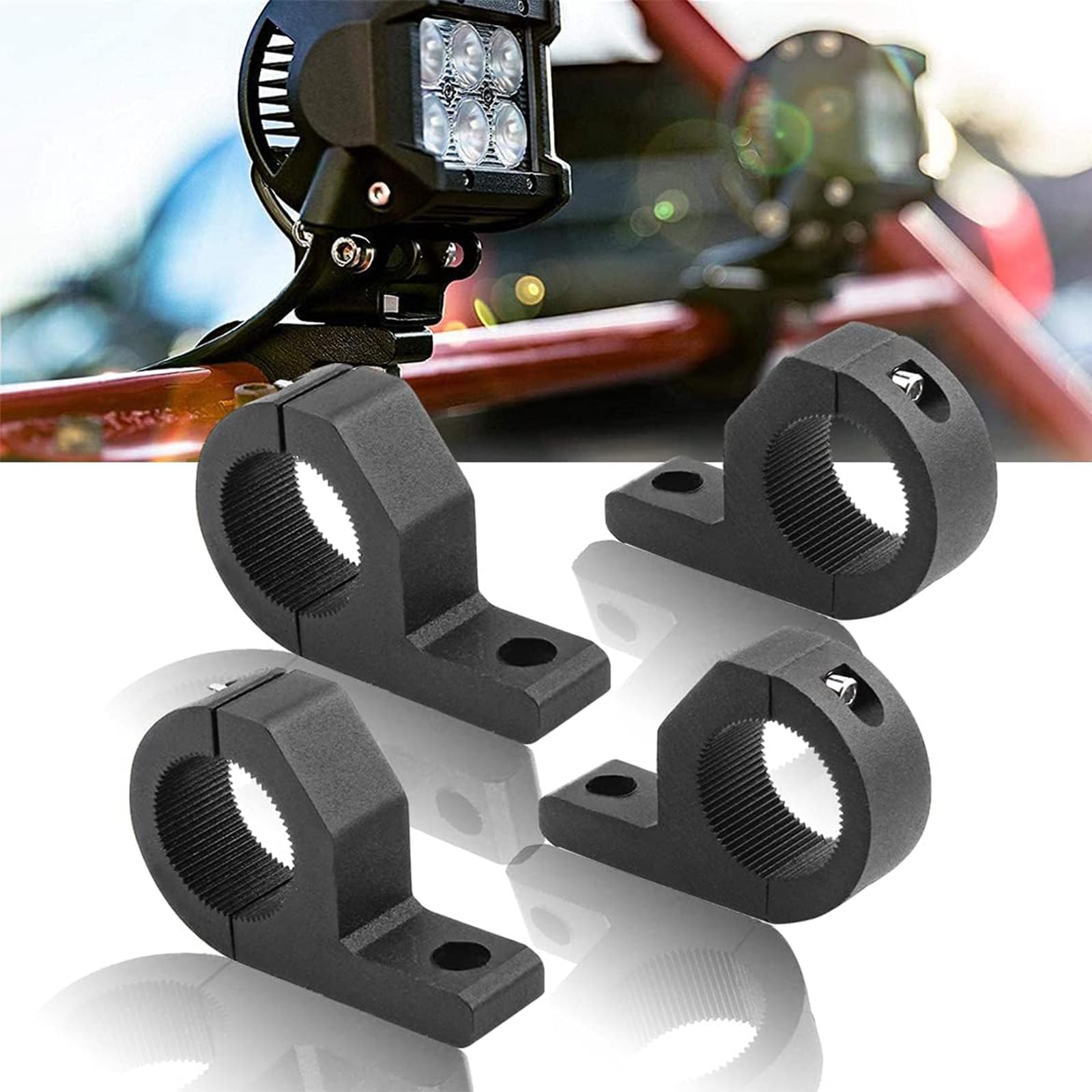 フォグランプ等取り付けブラケット4個セット Amazon | Samman 4個セット バイクステー ブラケット パイプ径15-31mm