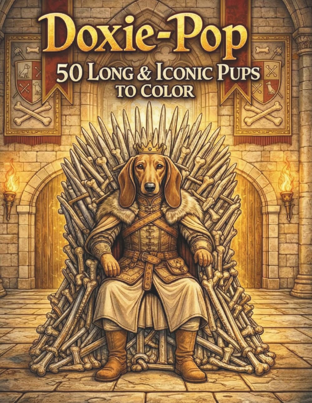 Doxie-Pop: 50 Long & Iconic Pups to Color: A Pop-Art Dachshund Coloring Book for Dog Lovers and Creative Kids. (Doxie Collection)