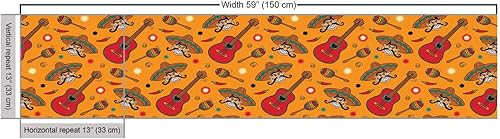 Miniatura 640 de Lunarable - Tela para amantes de perros de The Yard, patrón divertido de animales de dibujos animados en posiciones caprichosas estirando y Beige y