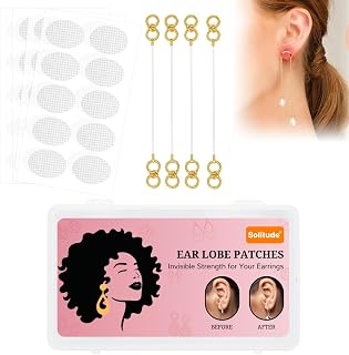 Solitude (2 Pair Chain with 50 Patches) Ear Chain Transparent Stretchable Rubber Antique Ear Chain | Champaswaralu for Wom... Price In India