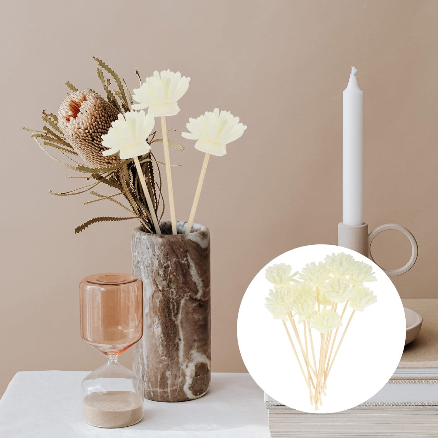 EXCEART 36pcs Flower Reed Diffuser Sticks Wood Aroma Accessory Set