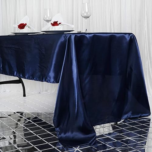 Miniatura 9 de BalsaCircle Mantel rectangular de satén rojo de 60 x 126 pulgadas, para bodas, fiestas, recepciones, eventos, cocina, comedor