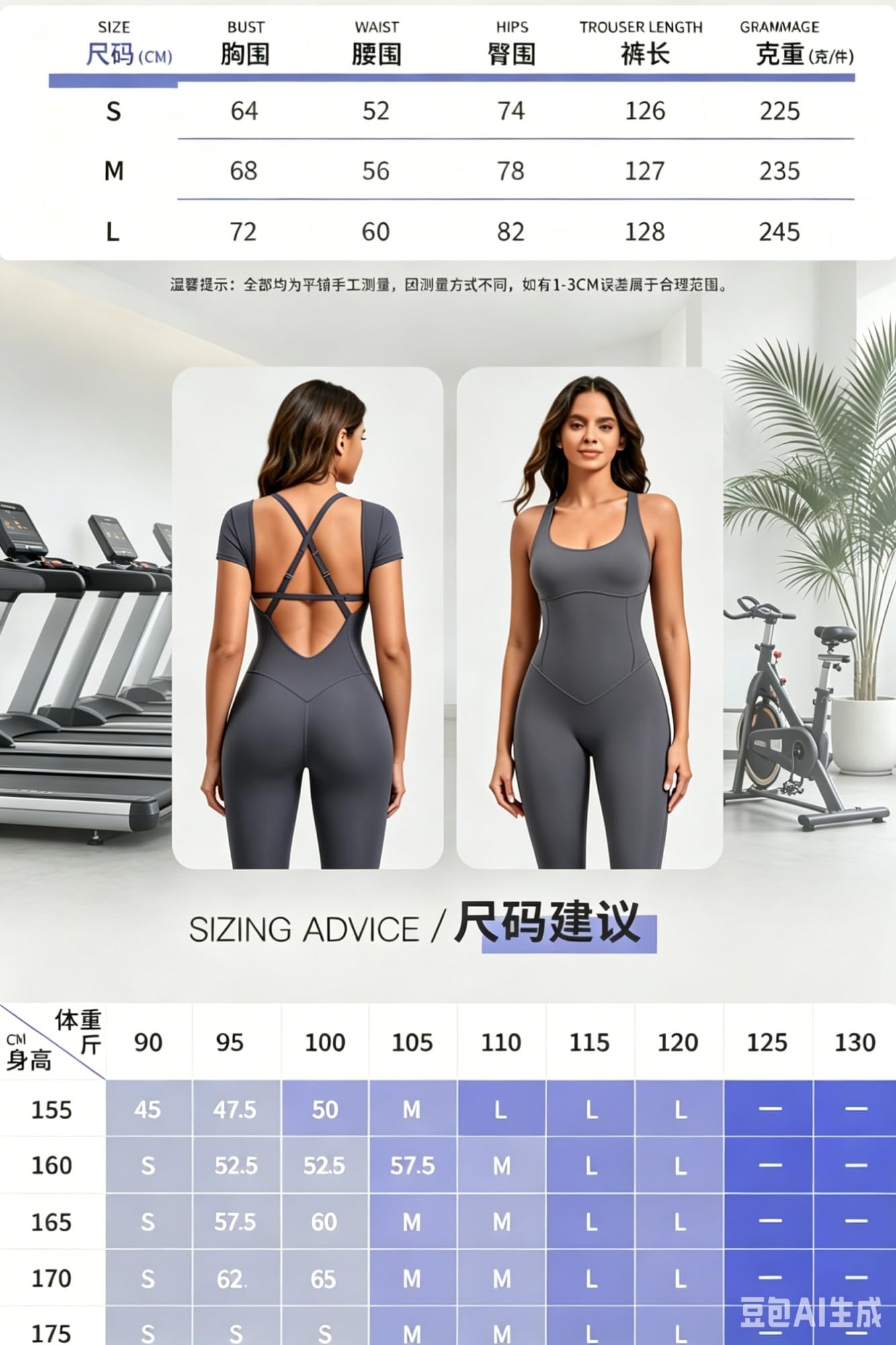 Body de Yoga con Correa Ajustable for Mujer, Ropa Deportiva Ajustada for Danza y Fitness