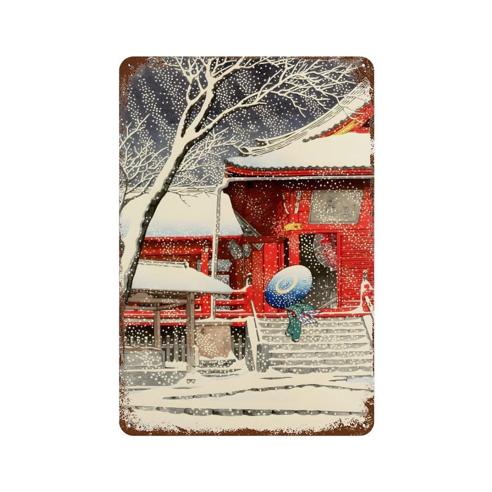 xiaoxiaoshen Artist Kawase Hasui (2) Wall Decor Art Metal Tin Poster Modern Home Decor Art Home Bar Shop Decorations Vintage Sign 30x20cm