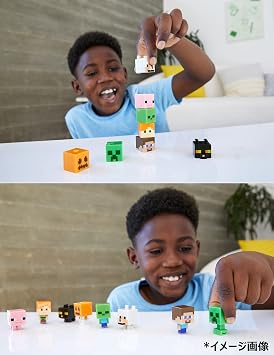 Minecraft 986F-HDV64 Mob Head Minifigure, Mini Assortment, F, Includes 36 Figures Sold in Box, For Ages 6 and Up