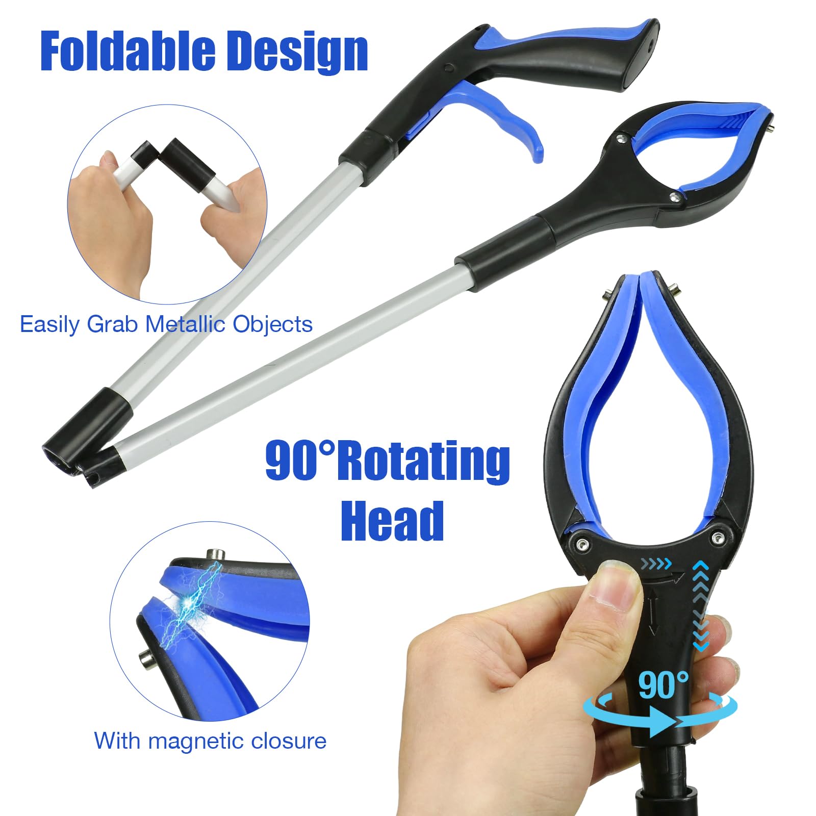 Grabber Reacher Tool - 2 Pack, 32" Foldable -2