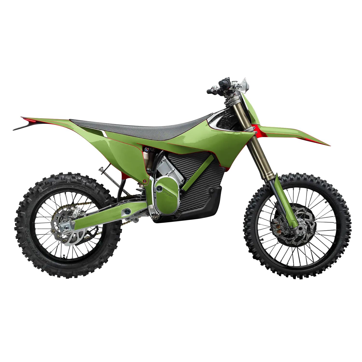 Stark Varg MX 2023-2025 Graphics Kit Wrap - Solid Lime Green - Varg MX Skin - Premium 3M Vinyl Protective Wrap Decal Cover - Easy to Apply | Crafted in The USA by MightySkins