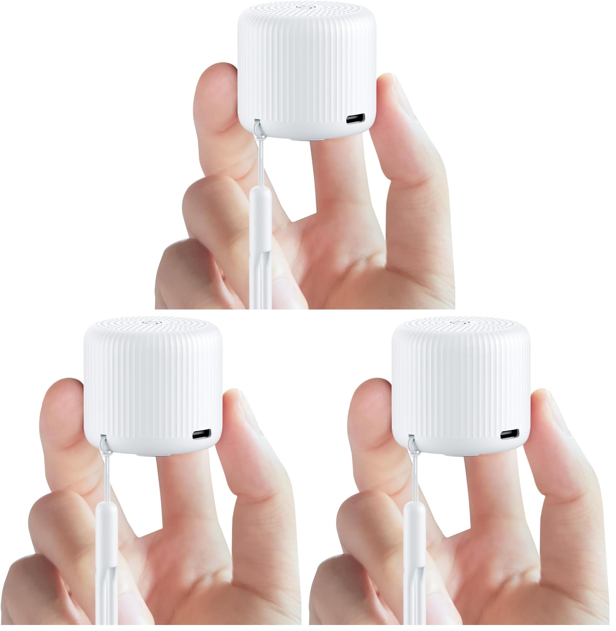 Portable Sound Machine for Baby Adults,LEICEX Travel Sound Machine,15 Non-Looping Sound Timer and Memory Play, Mini White Noise Machine for Sleeping Office Privacy Travel Gift (Pack of 3)
