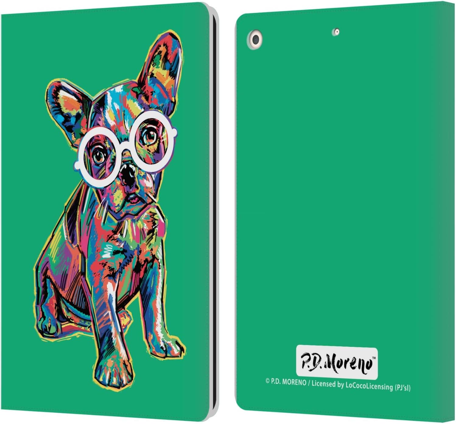 Head Case Designs Officially Licensed P.D. Moreno French Bulldog Dogs Leather Wallet Case Compatible with Apple iPad 10.2 2019/2020/2021