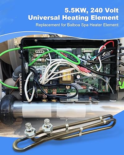 Miniatura 2 de YIGUCS 25-150-1202 Elemento calefactor universal para balboa elemento calentador de spa o balneario flo-thru calentadores eléctricos 5.5Kw Titanium