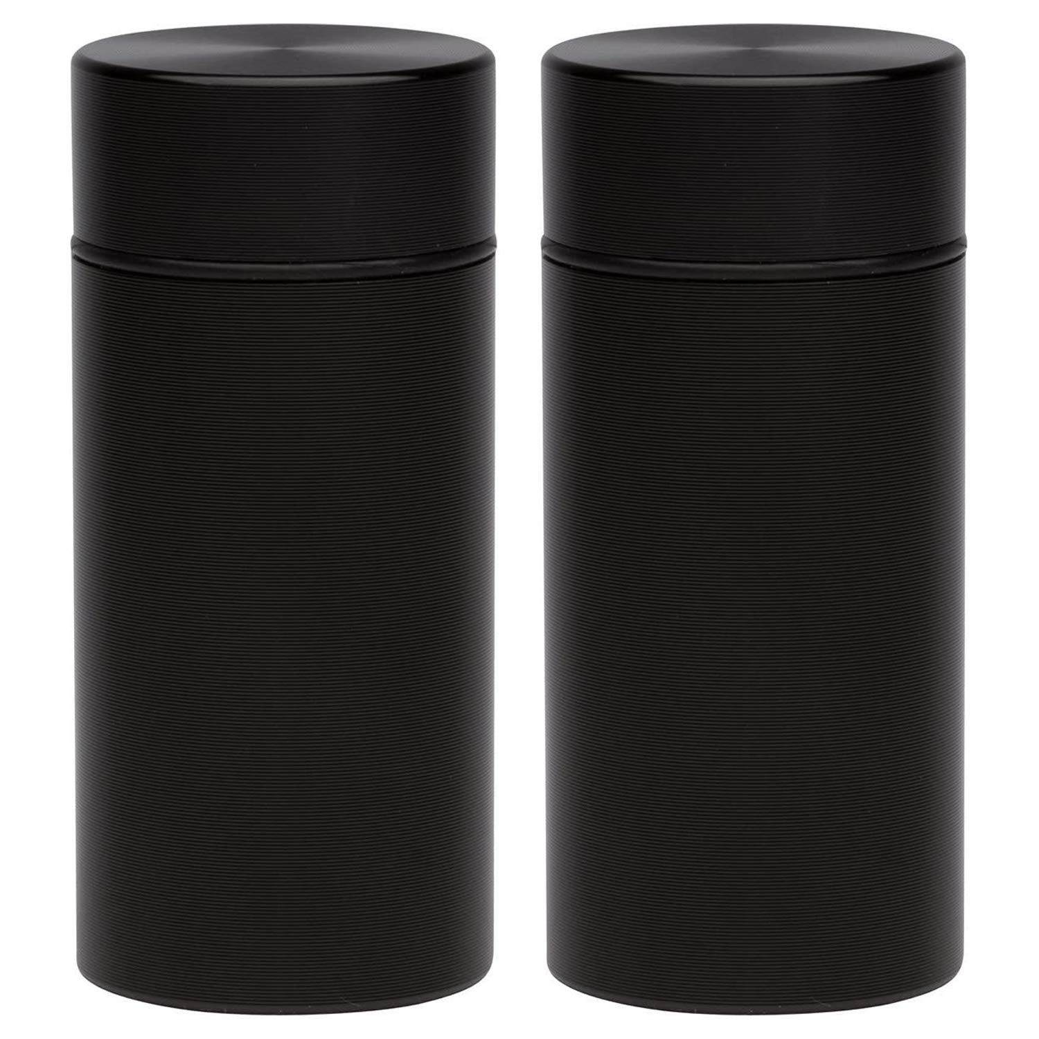 Stash Jar – Airtight Smell Proof Jar Aluminum Storage Container. Waterproof Weed Accessories Durable Multi-Use Portable Weed Jar. Herb Tobacco Spices Container Screw-Top Lid Lock Odor – Black (2)