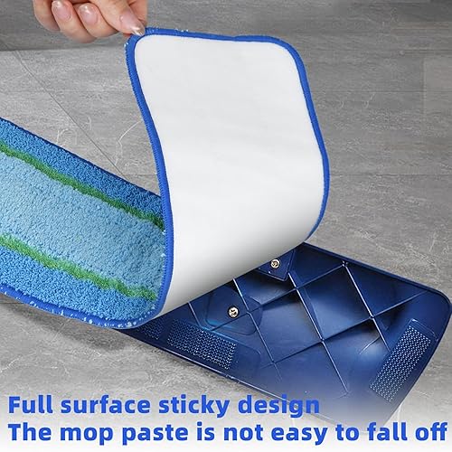 Miniatura 5 de Paquete de 6 almohadillas de microfibra para limpieza Bona Family de trapeadores, lavable y reutilizable para suelos de múltiples superficies