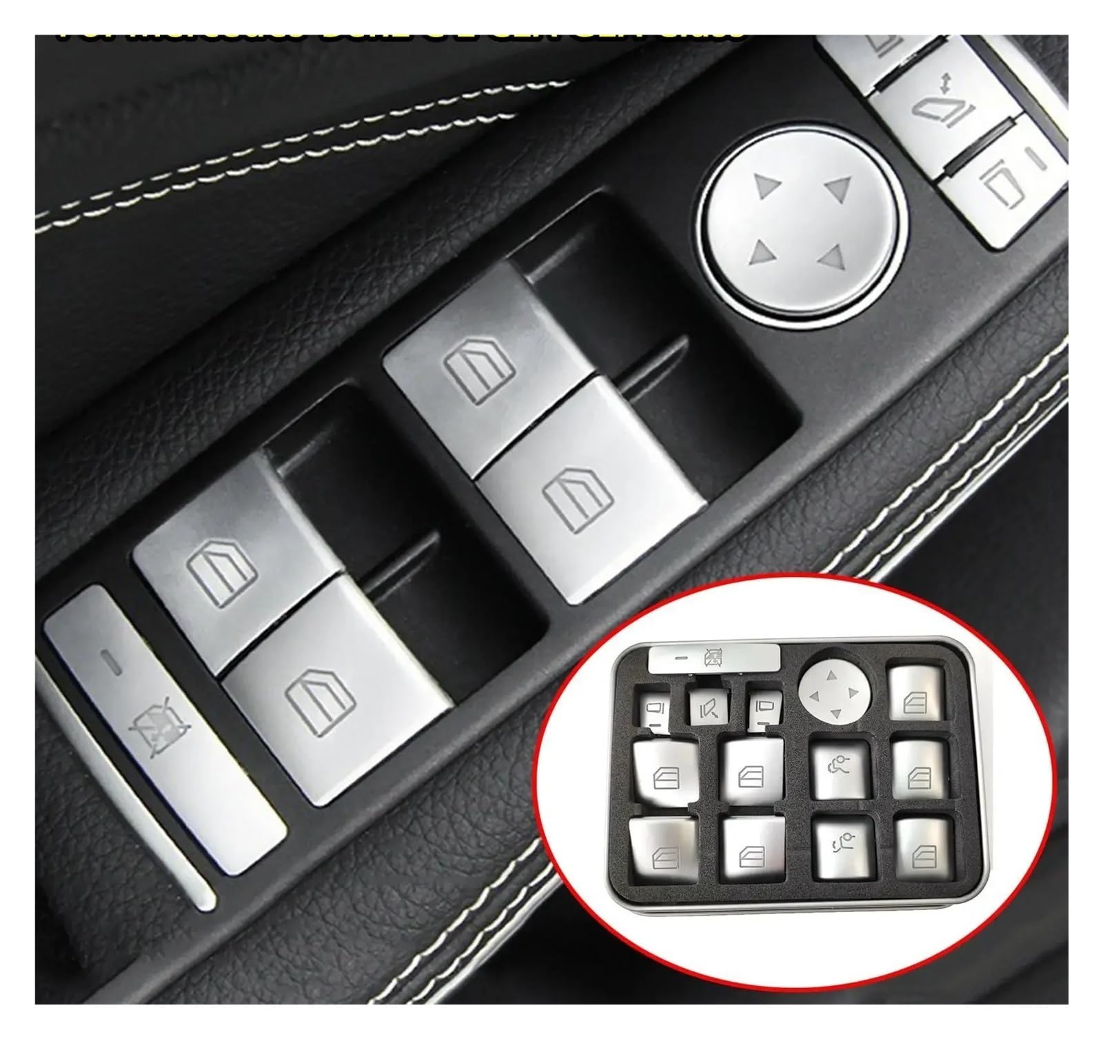 Fit For M//e//r//c//e//d//e//s b//e//n//z CLA 180 200 GLA 180 200 2013 2014 2015 2016 2017 2018 2019 14x Car Parts Window Switch Button Repair Stickers