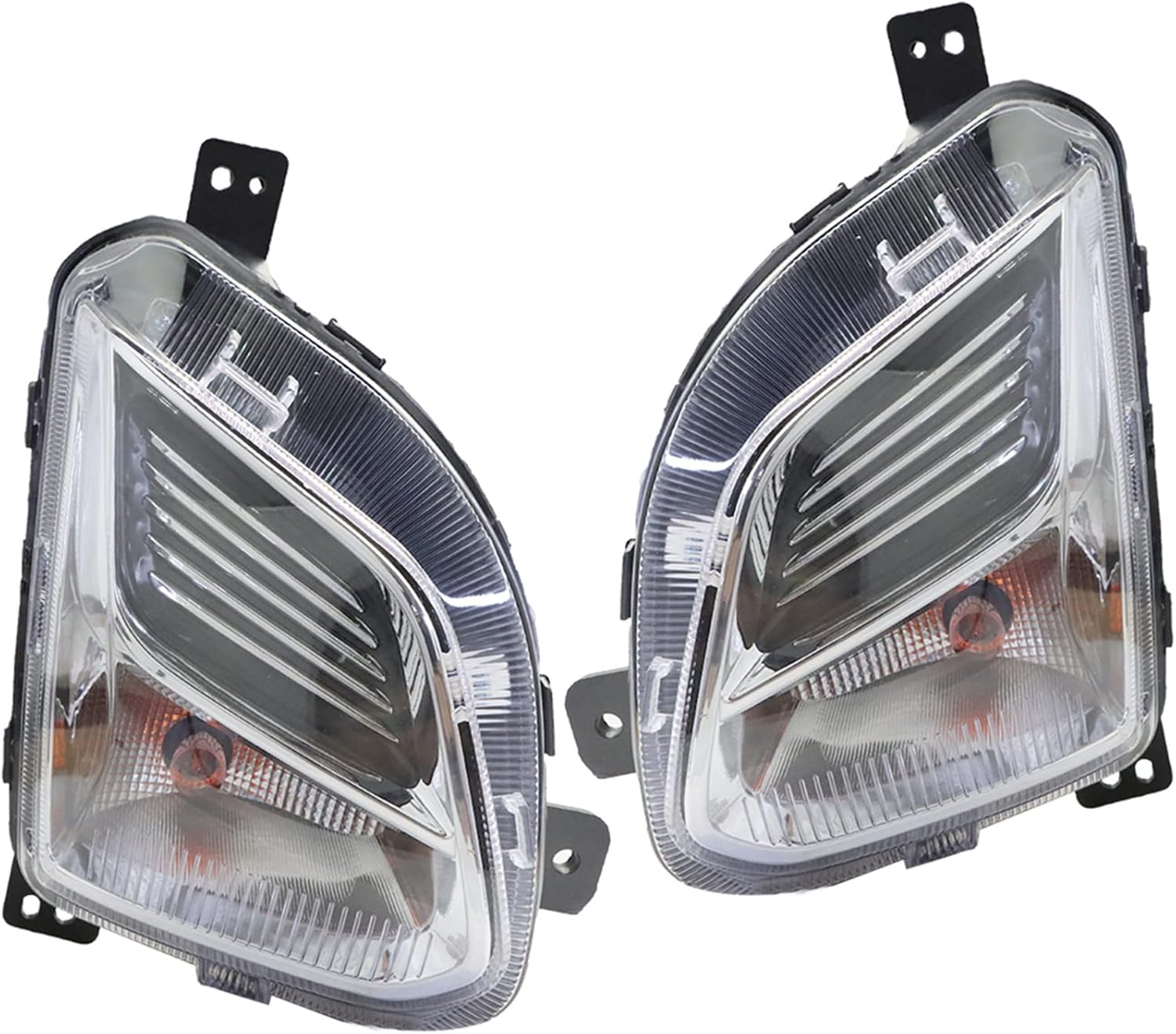 Silscvtt Fog Lights Assembly Replacement for Equinox 2018 2019 2020 Clear Lens with Bulbs + Bezel Front Driving Fog Light Left+Right Side (Passenger & Driver Side)