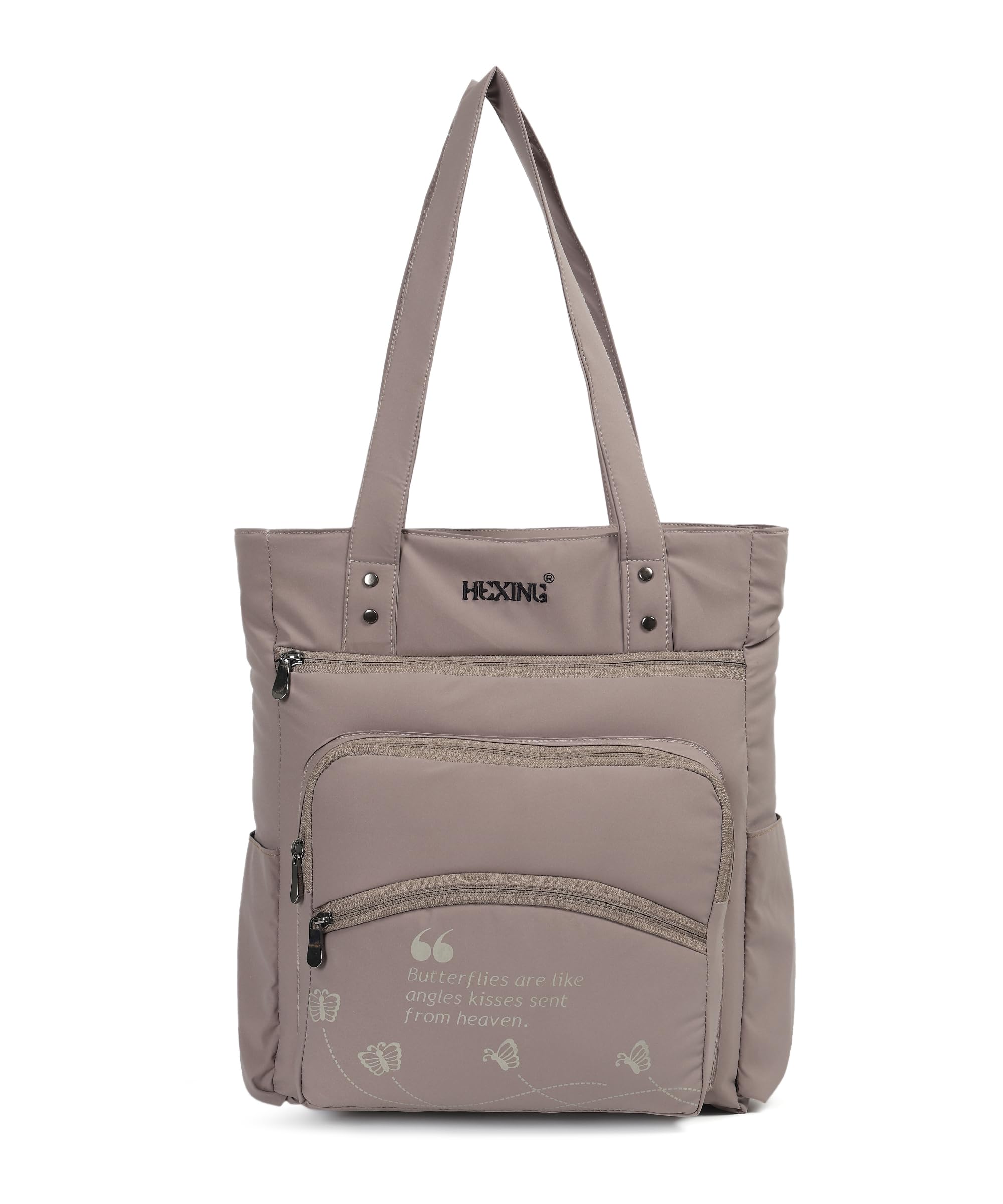 hexing bags HEXING Multi-Pocket Butterfly Print Tote Bag, Ladies Shoulder Handbag with Zipper Compartments-picture-14