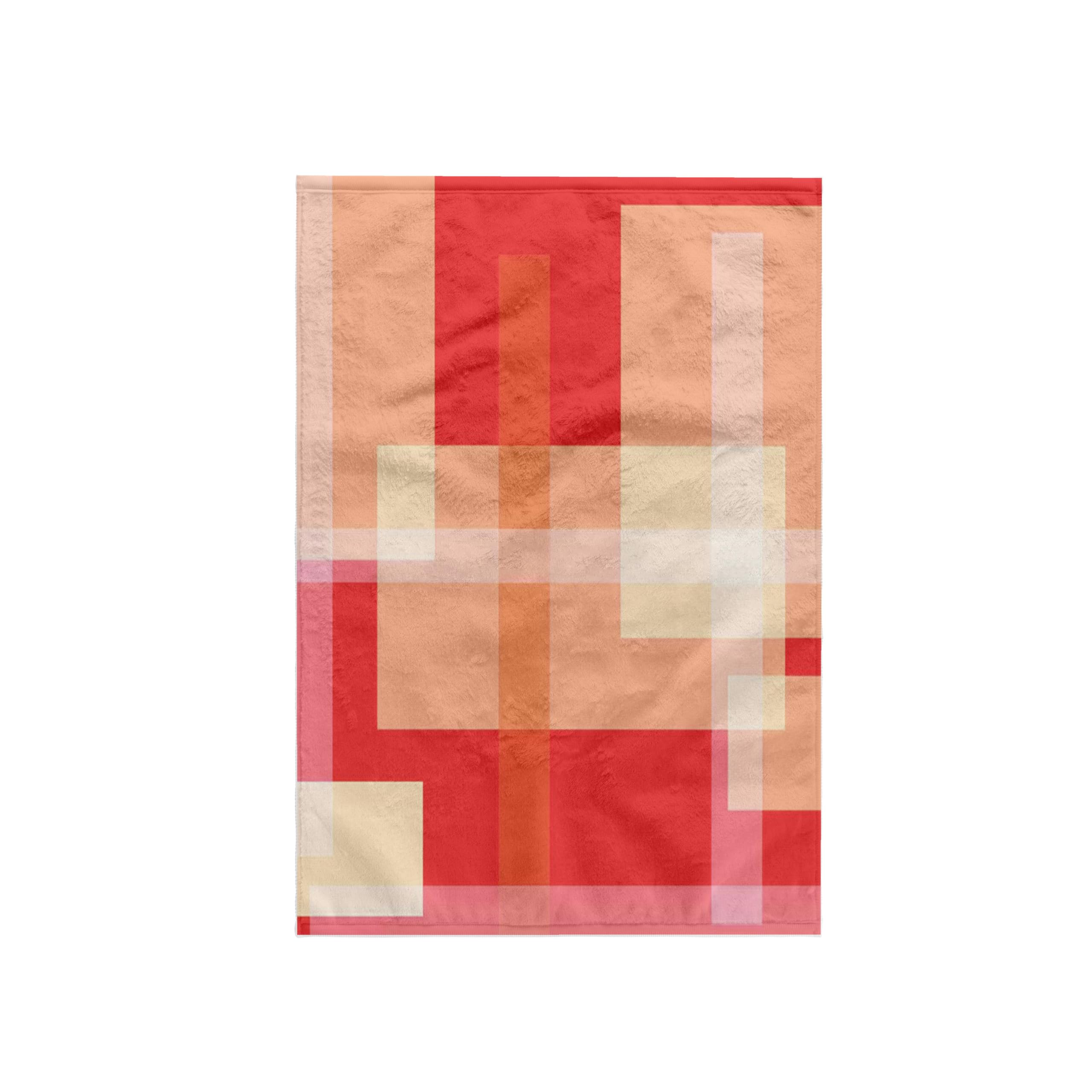 3D Rose Primrose and Coral Color Geometric TWL_61852_1 Towel, 15