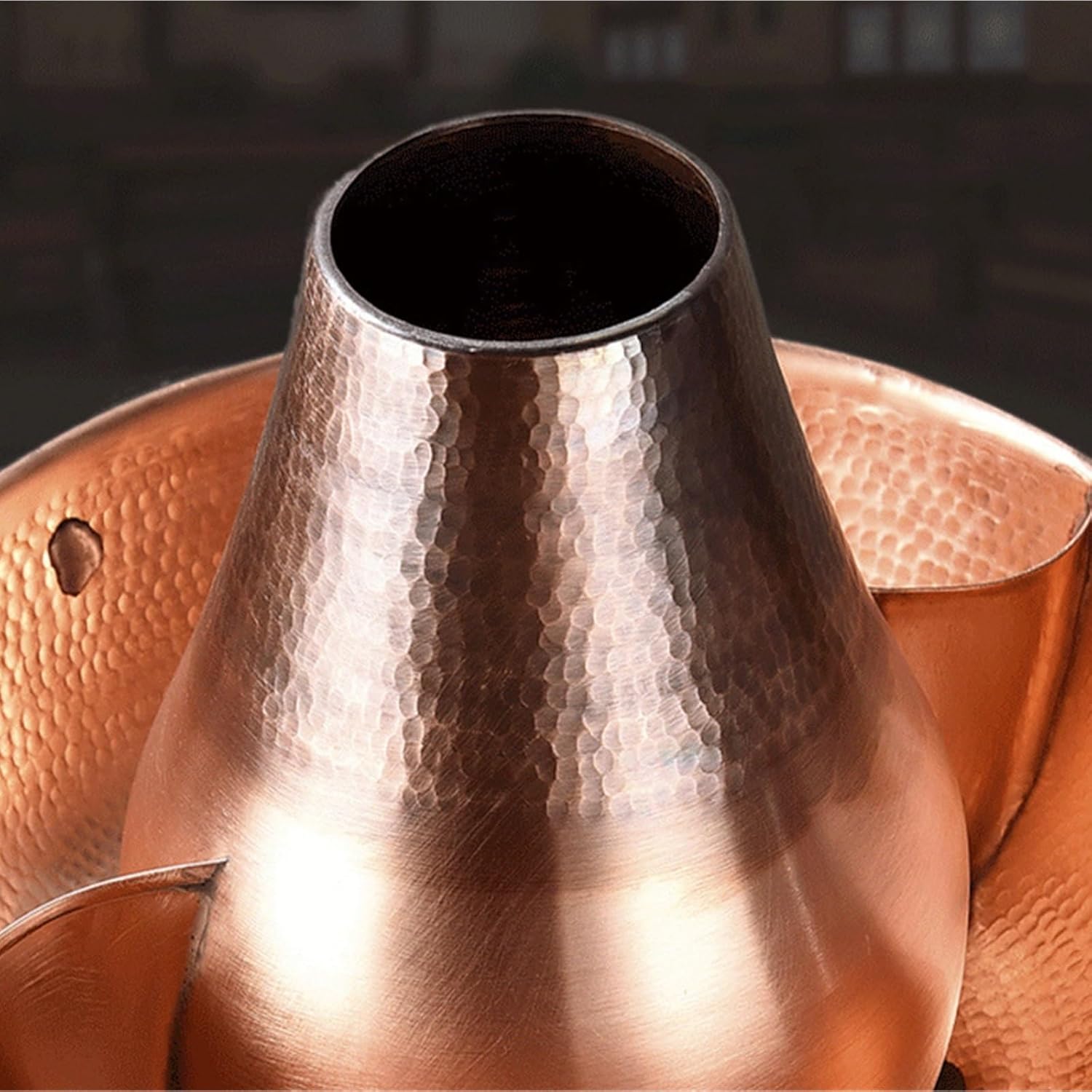 Ghbunuz 古い銅鍋、極厚銅スープ鍋、純手作り家庭用、電磁調理器