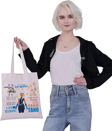 Miniatura 6 de G2TUP Ahsoka Tano Inspired - Bolsa de mano reutilizable Jedi para fanáticos de Ahsoka