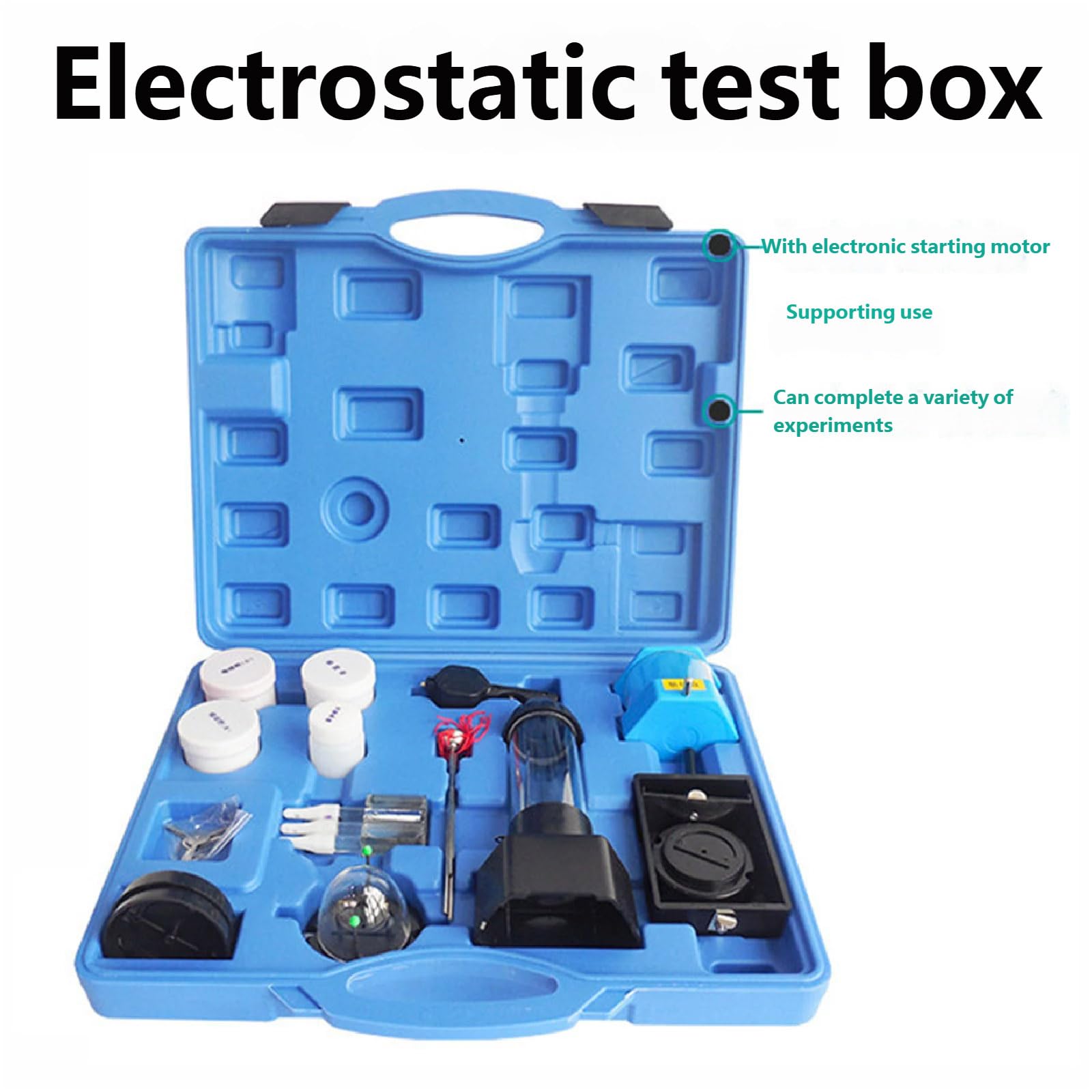 Interaktive Physik Laborausrüstung mit Elektroskop und Beflockungsentfernung für elektrostatische Demonstrationsset Klassenzimmer