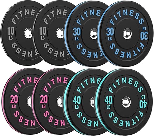 Miniatura 191 de 2 Inch Bumper Plates，10-500lbs，Barbell Rubber Olympic Weight Plates Set for Home Gym, Strength Training & Weight Lifting, Multiple Options