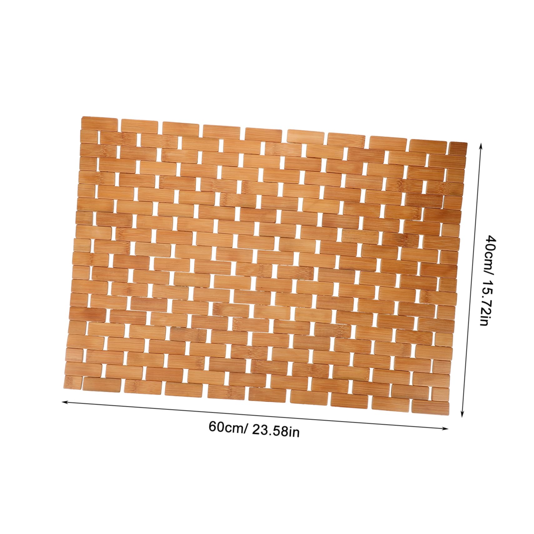 Cabilock Alfombrilla de Baño en Color Caqui de Bambú Antideslizante Superficie Lisa, Alfombra Absorbente para Hotel y Baño