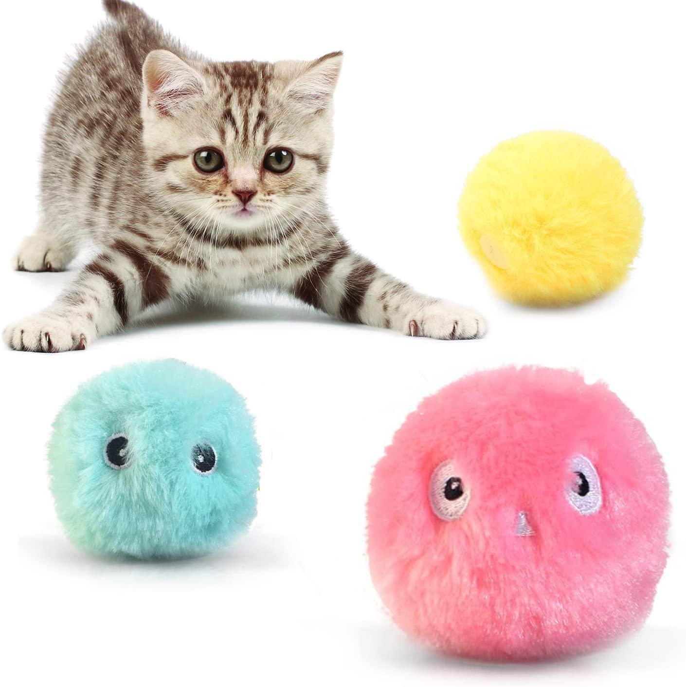 fluffy cat ball toys
