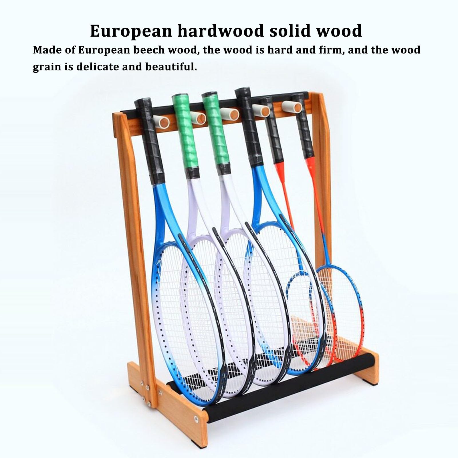 Rack di stoccaggio racchetta da tennis resistente con spugna di protezione | Racchetta Da Tennis Titolare Badminton Storage Organizer Holder，garage Attrezzature Sportive Organizzatore，per La Scuola Club