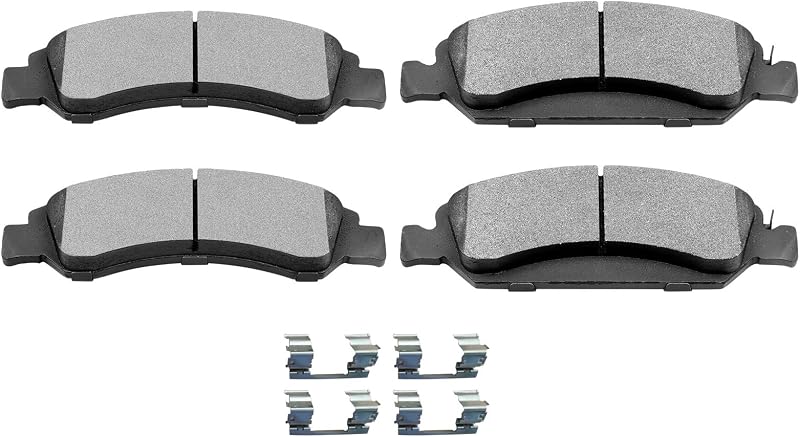 Pastilhas de freio dianteiras SCITOO D1363 cerâmicas para Cadillac, Chevrolet e GMC – Jogo com 4 unidades